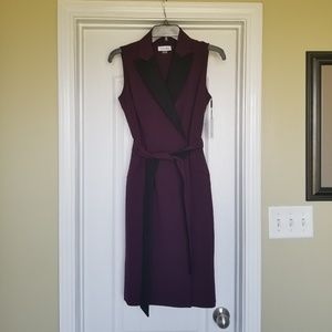 Calvin Klein Faux Wrap Sheath Dress